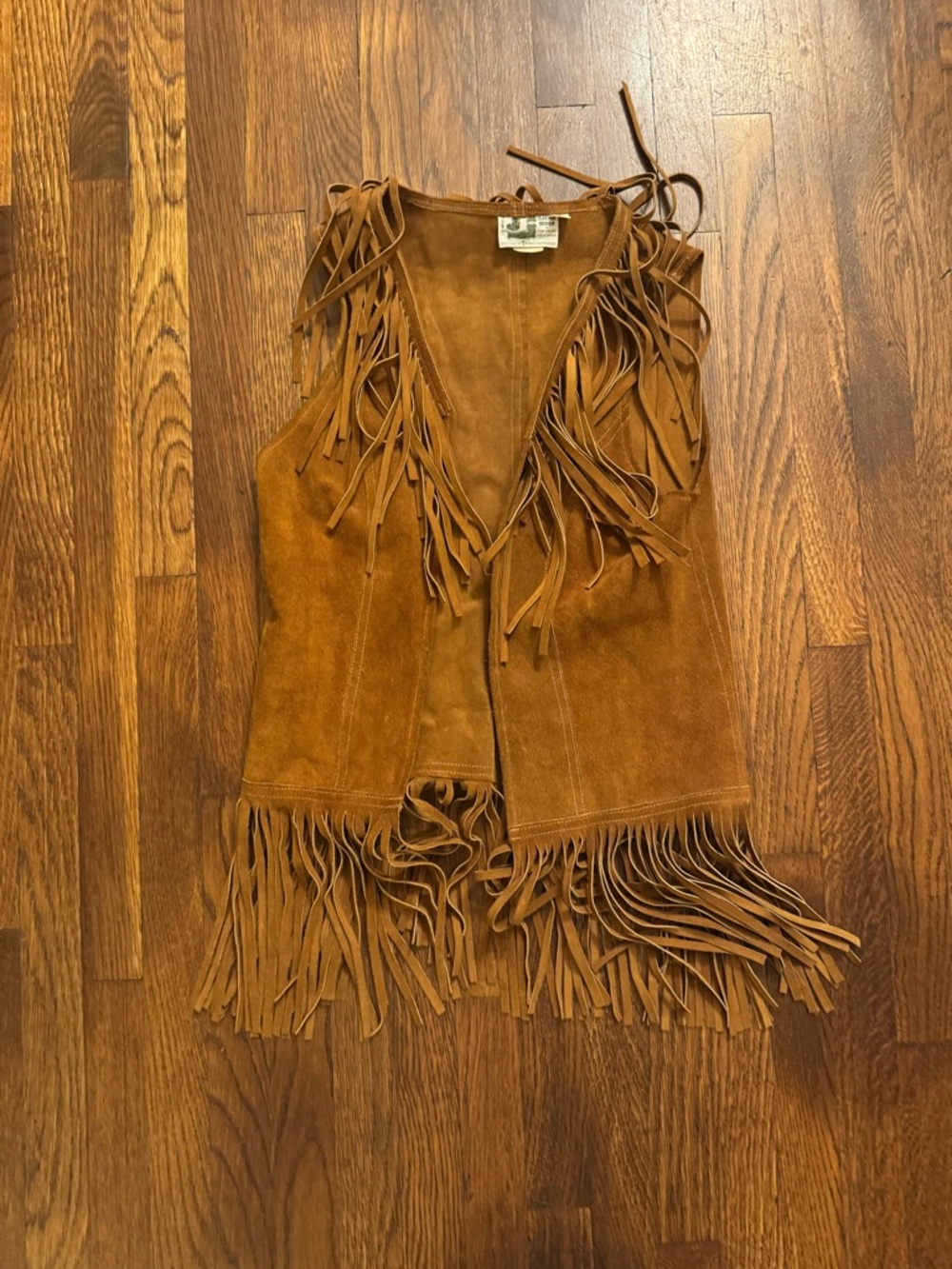 Vintage Jorgens sun valley California suede leather fringe vest size small